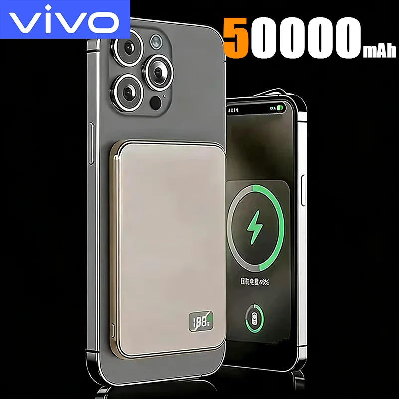 50000Mah Ultra Thin Power Bank for Magsafe Magnetic Wireless Fast Charging Macsafe Portable Battery for Iphone Xiaomi