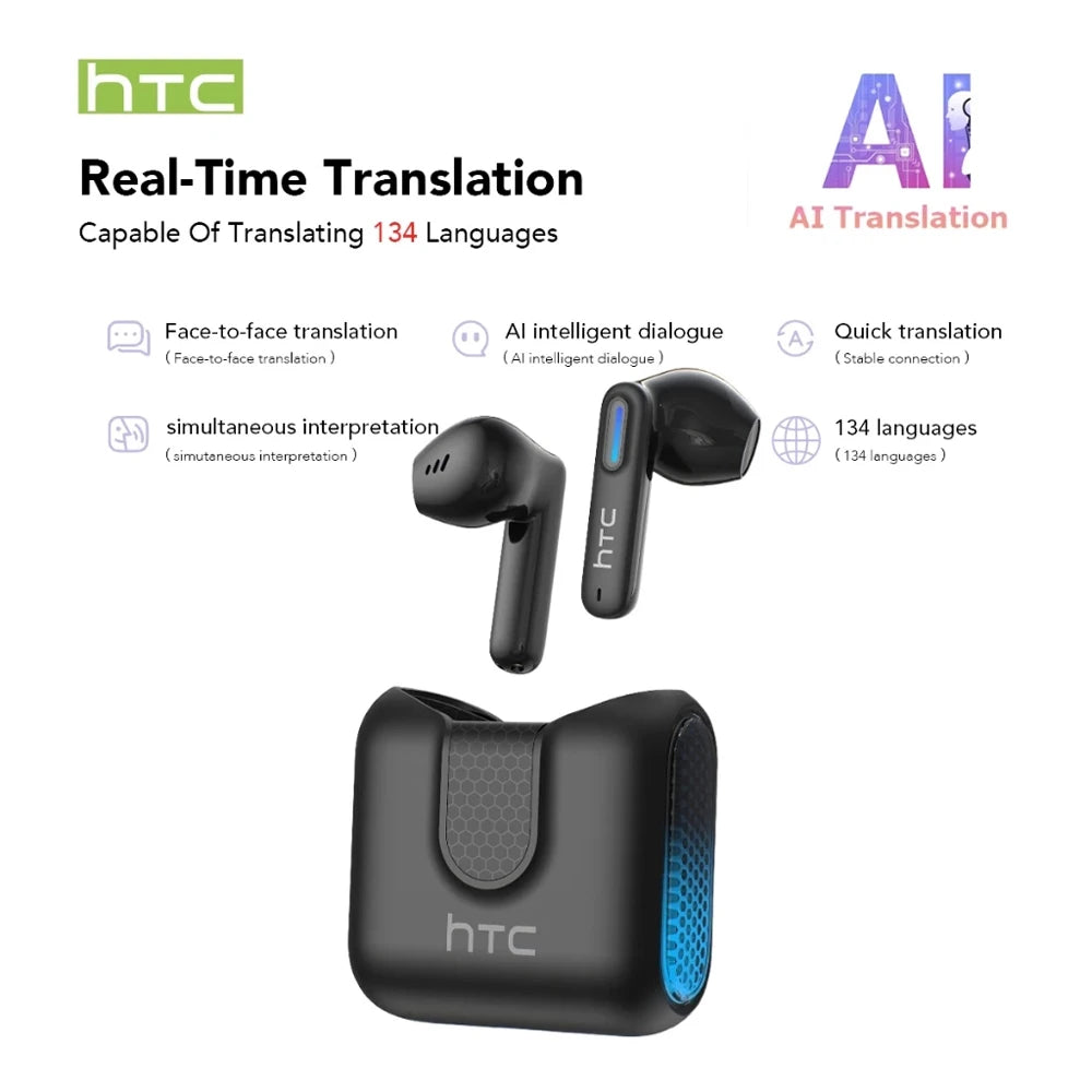 Language Translator Earbuds  NE49 TWS Low Latency Gaming Earphones Bluetooth Hifi Stereo Sound HD Call with Mic