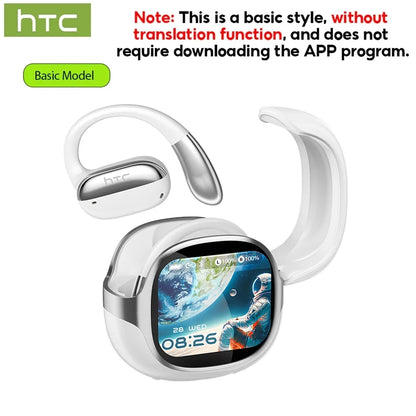 Wireless Earphones Bluetooth LED Touch Screen AI Translate Earbuds Hifi Sound HD Call Headphones Bone Conduction