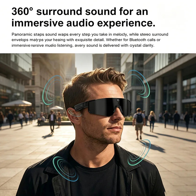 AI Smart Glasses Camera Recording anti Shake Windproof Goggles for Bicycle Riding Outdoor Cycling Sports