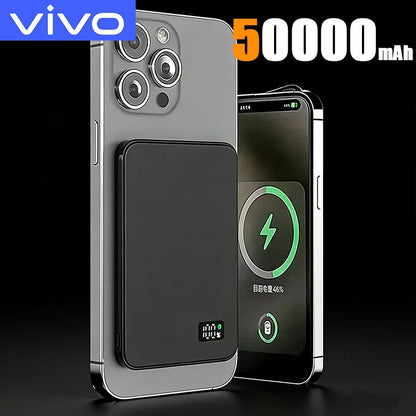50000Mah Ultra Thin Power Bank for Magsafe Magnetic Wireless Fast Charging Macsafe Portable Battery for Iphone Xiaomi