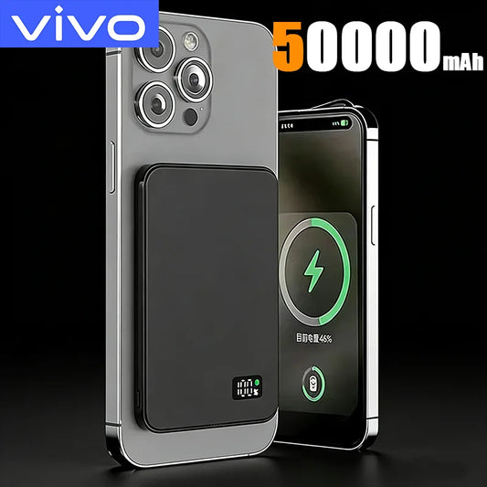 50000Mah Ultra Thin Power Bank for Magsafe Magnetic Wireless Fast Charging Macsafe Portable Battery for Iphone Xiaomi