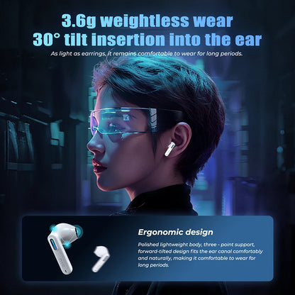 Language Translator Earbuds  NE49 TWS Low Latency Gaming Earphones Bluetooth Hifi Stereo Sound HD Call with Mic